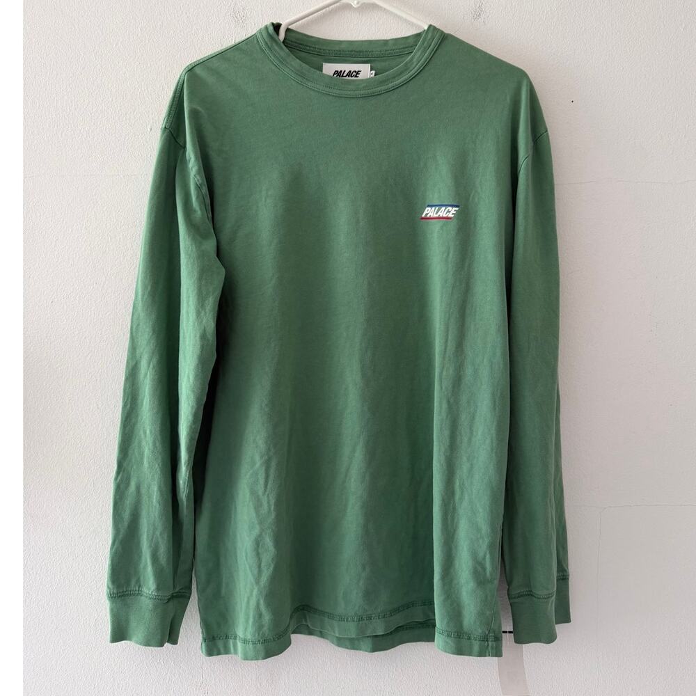Palace Skateboards Men's Green Crew Long Sleeve T-Shirt Size M Excellent